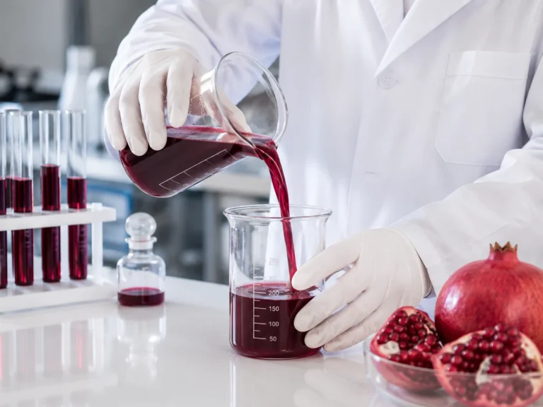 Laboratory quality testing of pomegranate concentrate for industrial food production